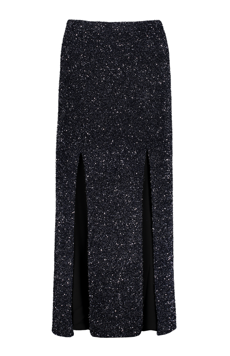 Technical Sequin Knit Skirt (7162960478323)