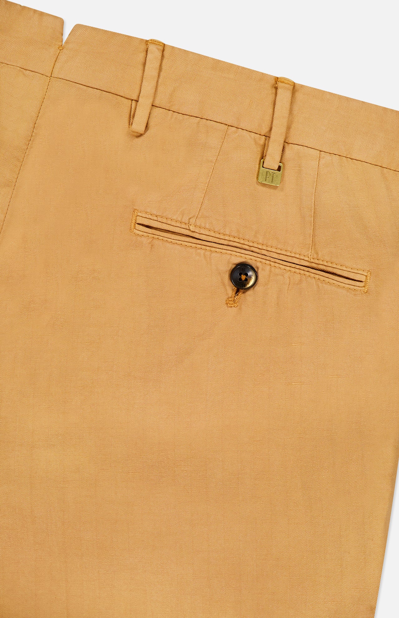 Cotton/Linen Herringbone Flat Front Trouser Pant (14639460090219)
