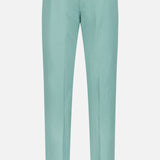 Cotton/Linen Herringbone Flat Front Trouser (14640244195691)
