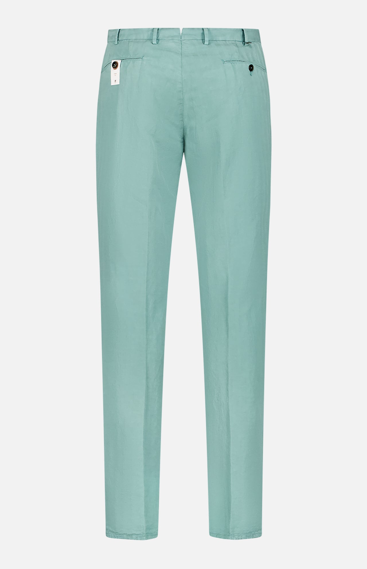 Cotton/Linen Herringbone Flat Front Trouser (14640244195691)
