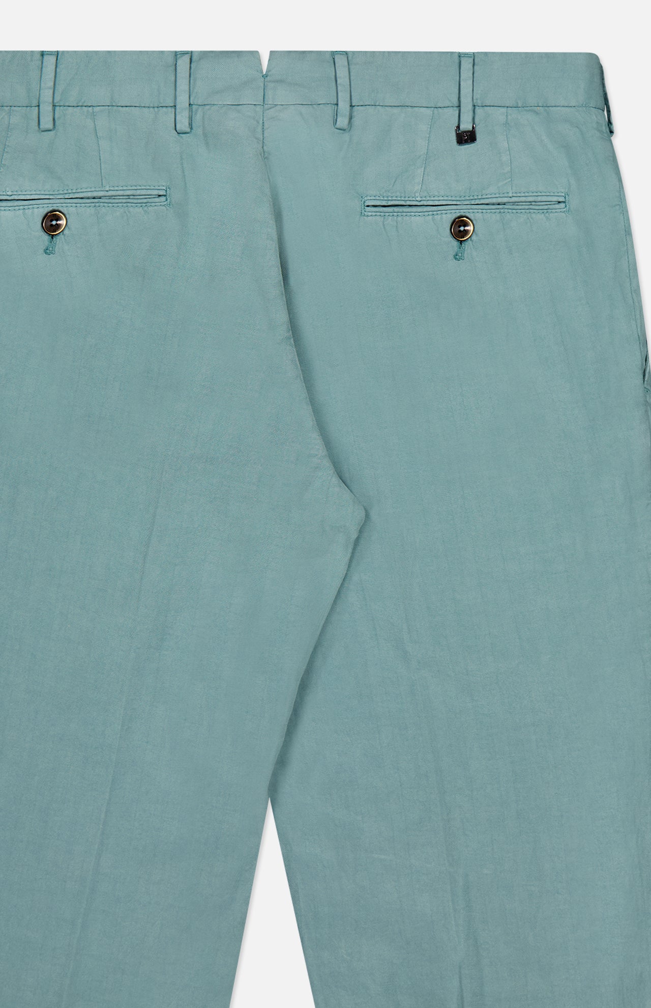 Cotton/Linen Herringbone Flat Front Trouser (14640244195691)