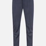 The PT TORINO Active Superlight Wool Twill Trousers, featuring a slim fit, belt loops, and front pockets, are shown here in dark grey against a plain white background.