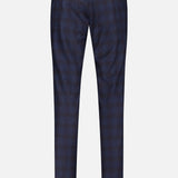 Back view of Demi Foule’ Fancy Wool Trouser Pants by PT TORINO, featuring slim fit fleece wool plaid, belt loops, two buttoned back pockets, and a tailored fit—ideal for a polished professional look.