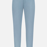 The PT TORINO Organic Kinetic Summer Trouser Pant is a slim-fit, light blue style with belt loops and a front zipper, made from comfortable stretch kinetic fabric for all-day comfort. Shown on a white background.