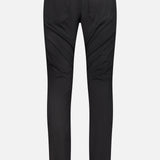 Back view of PT TORINO Stretch Gabardine 5-Pocket Pants in black, showing two rear pockets, visible stitching, and a straight leg cut, displayed on a plain white background.