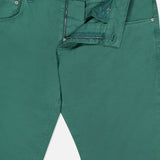Stretch Gabardine 5-Pocket Pants by PT TORINO featuring a partially open zipper, button closure, and visible inner label, laid flat on a white background.
