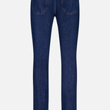 Back view of PT TORINO Stretch Japan Denim Jeans in dark blue, featuring two back pockets and straight legs, shown against a plain white background.
