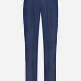 PT TORINO Super 100's Wool Fancy Trouser Pants feature a subtle checkered pattern, side adjusters at the waistband, and back pockets with flaps and buttons—shown here against a plain white background.