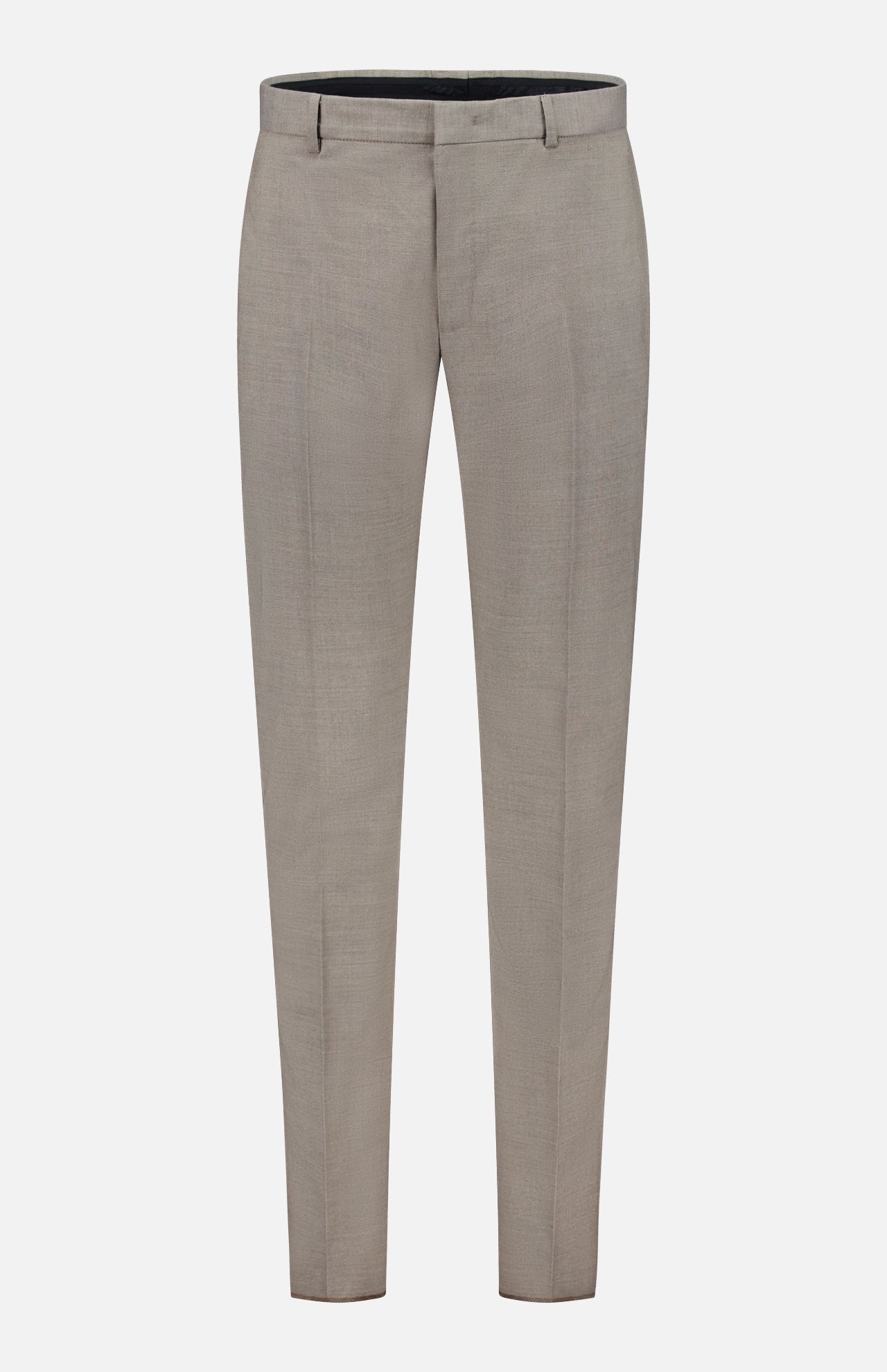 PT TORINO Traveler Light Stretch Structure Trouser Pant displayed on a white background. These tailored slim-fit pants are crafted from stretch wool and feature belt loops, a hook-and-bar closure, and sharp crease lines down the front of each leg.
