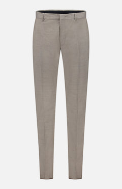PT TORINO Traveler Light Stretch Structure Trouser Pant displayed on a white background. These tailored slim-fit pants are crafted from stretch wool and feature belt loops, a hook-and-bar closure, and sharp crease lines down the front of each leg.