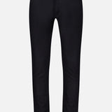 Black Wool & Cashmere Flannel Pants in a five-pocket style with a button fly and metal hardware.