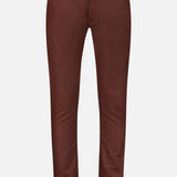 Dark brown PT Torino Wool & Cashmere Flannel five-pocket pants with a button fly.