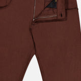 Dark brown PT Torino Wool & Cashmere Flannel Pants featuring a five-pocket design, zip fly, and metal buttons.