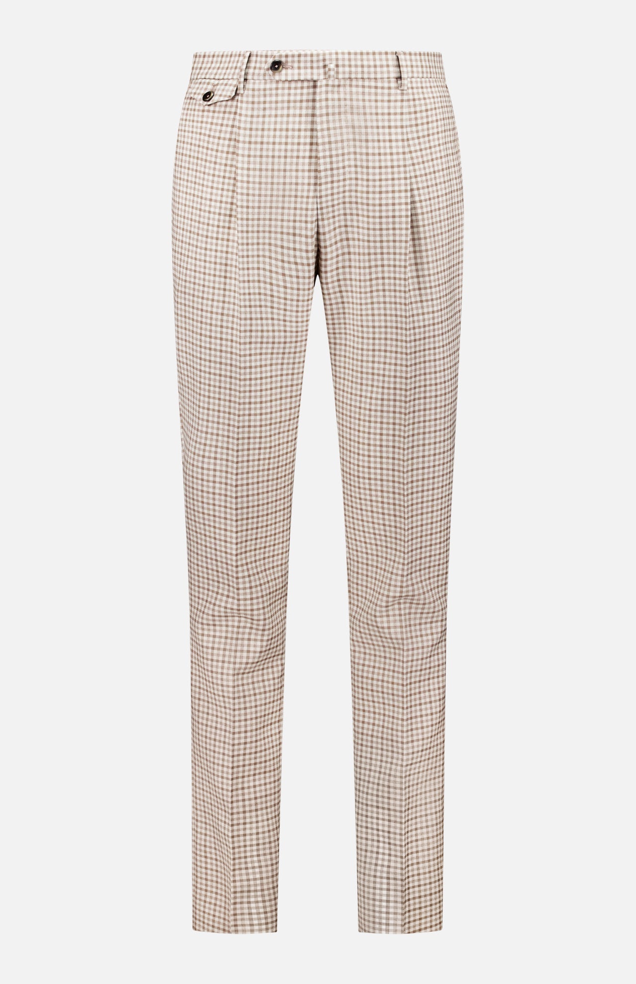 Men's Super 100's Fancy Wool Check Trouser Pants | A.K. Rikk's
