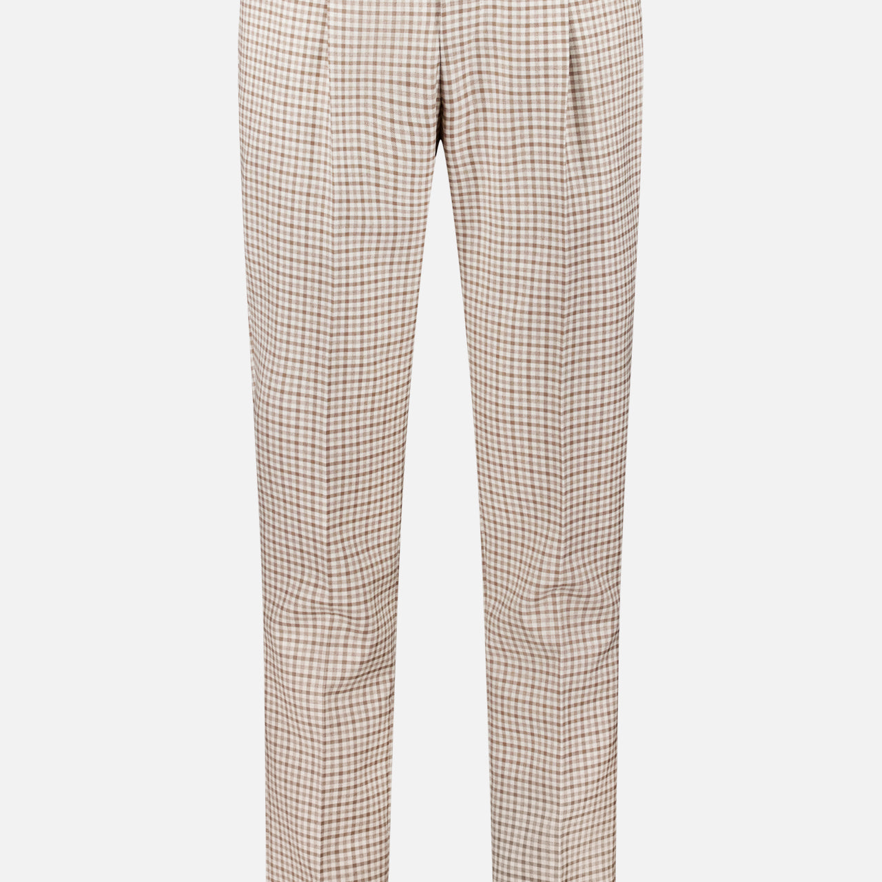 Super 100's Fancy Wool Check Trouser Pants (14639460745579)