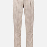 Super 100's Fancy Wool Check Trouser Pants (14639460745579)