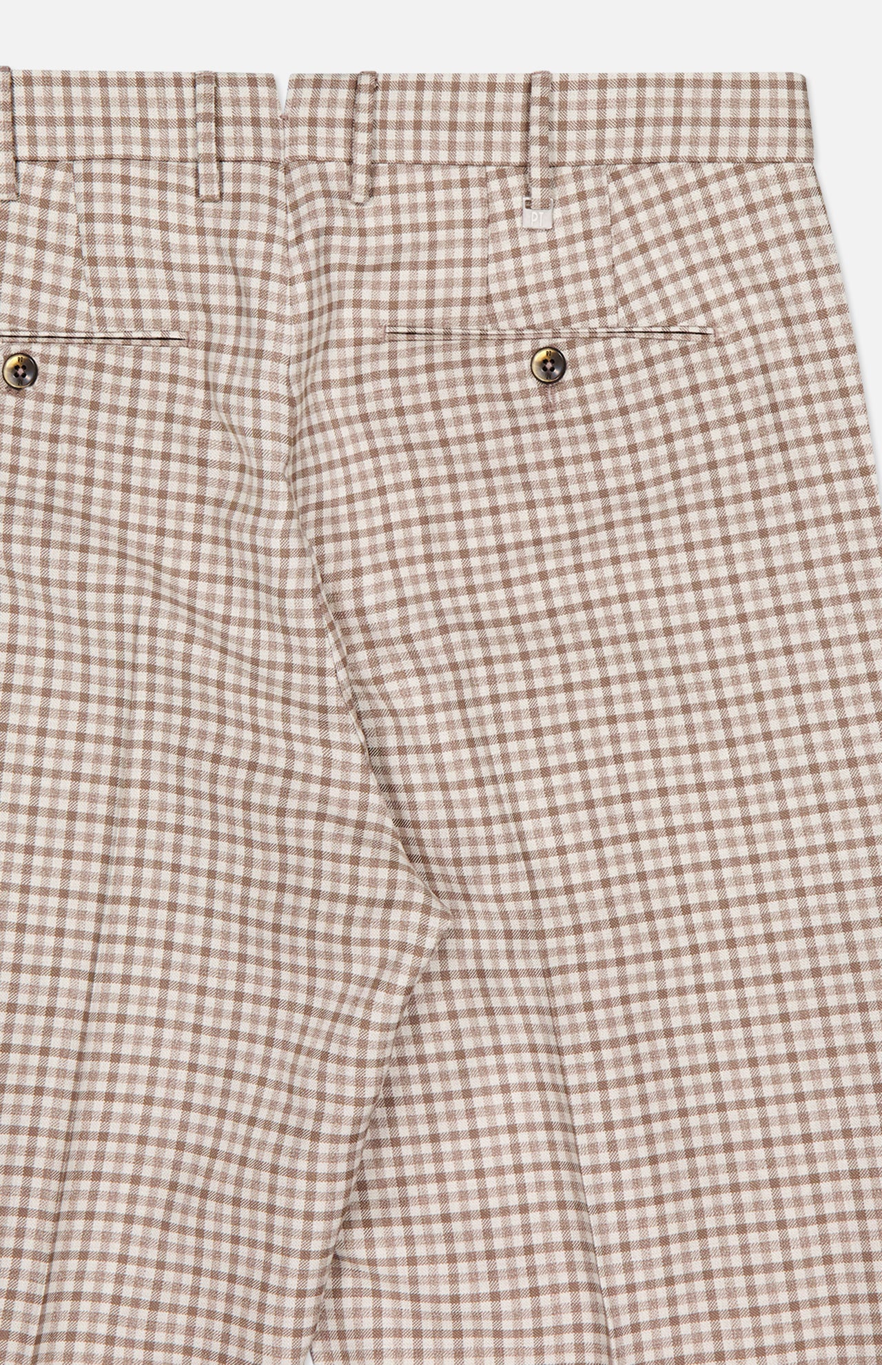 Super 100's Fancy Wool Check Trouser Pants (14639460745579)