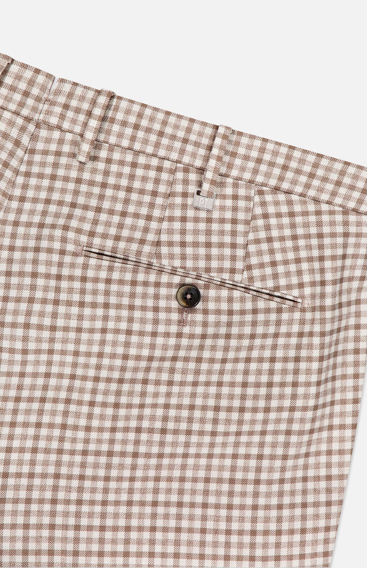 Super 100's Fancy Wool Check Trouser Pants (14639460745579)