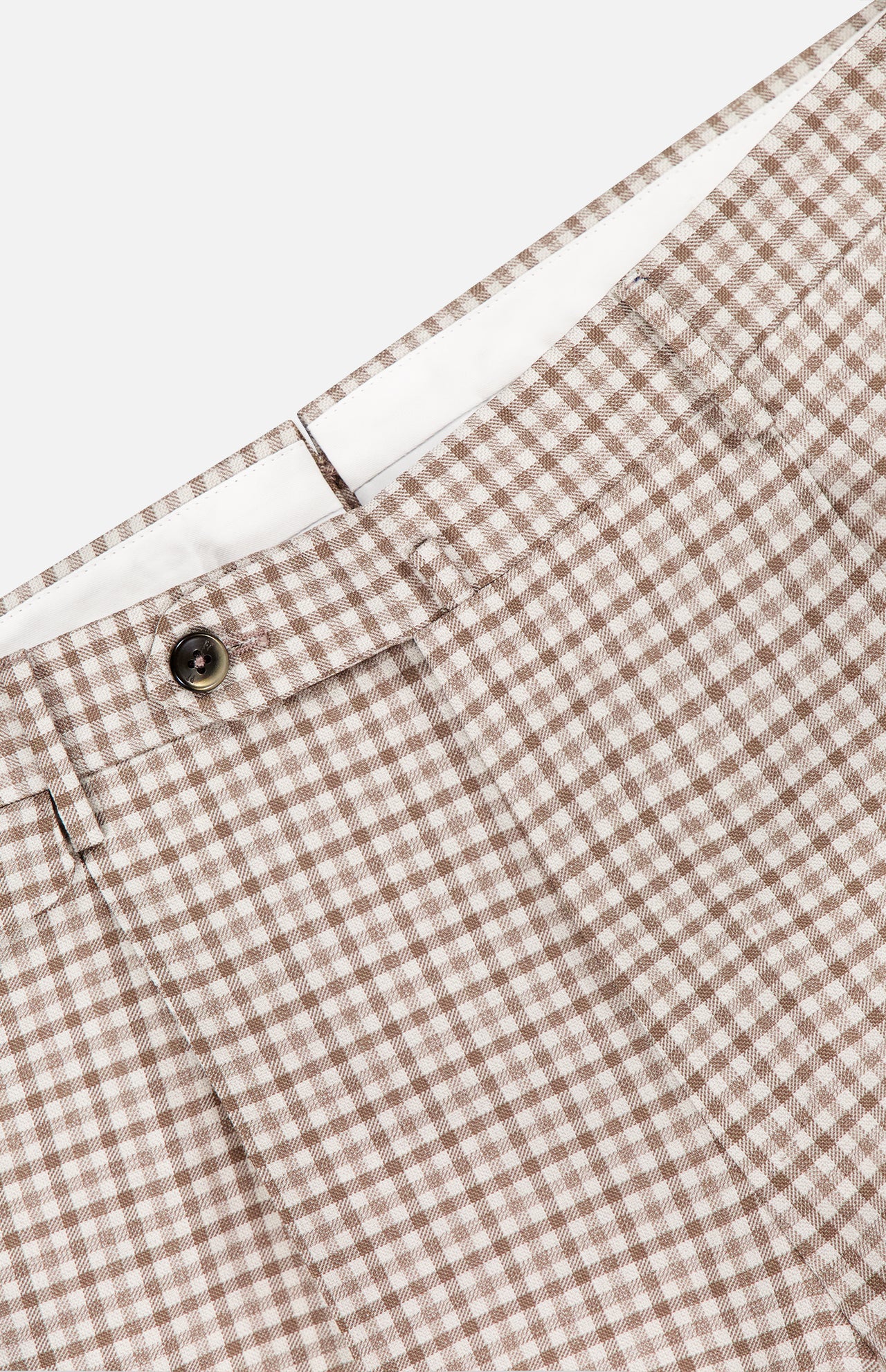 Men's Super 100's Fancy Wool Check Trouser Pants | A.K. Rikk's