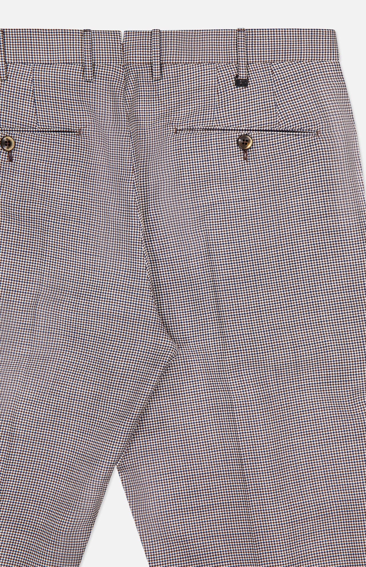 Super 100's Fancy Wool Houndstooth Trouser (14639460778347)