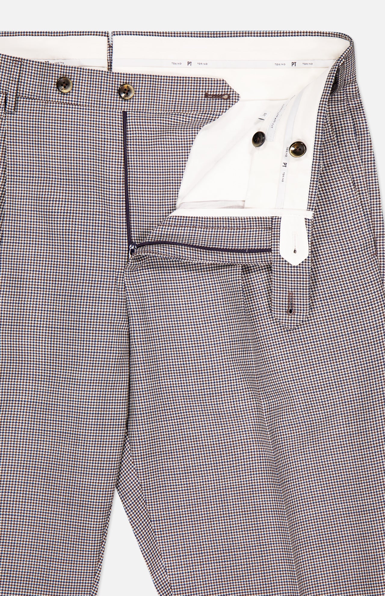 Super 100's Fancy Wool Houndstooth Trouser (14639460778347)