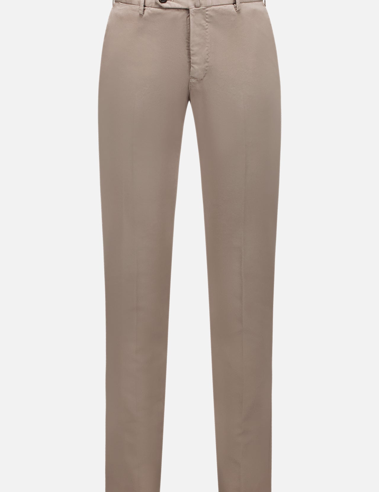 The PT TORINO Trousers feature a slim fit in beige with belt loops, side pockets, button closure, and zip fly—ideal for those seeking modern style and comfort.