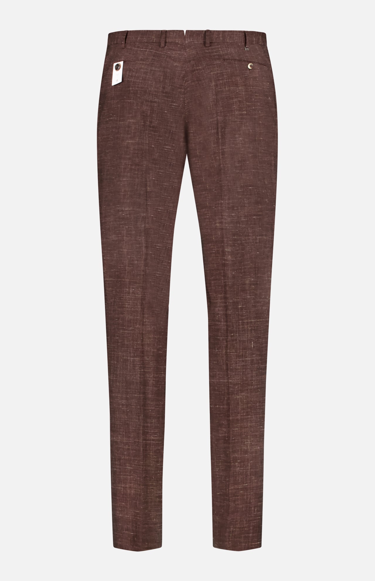 Wool/Linen Fancy Slim Flat Front Trouser (14639460188523)