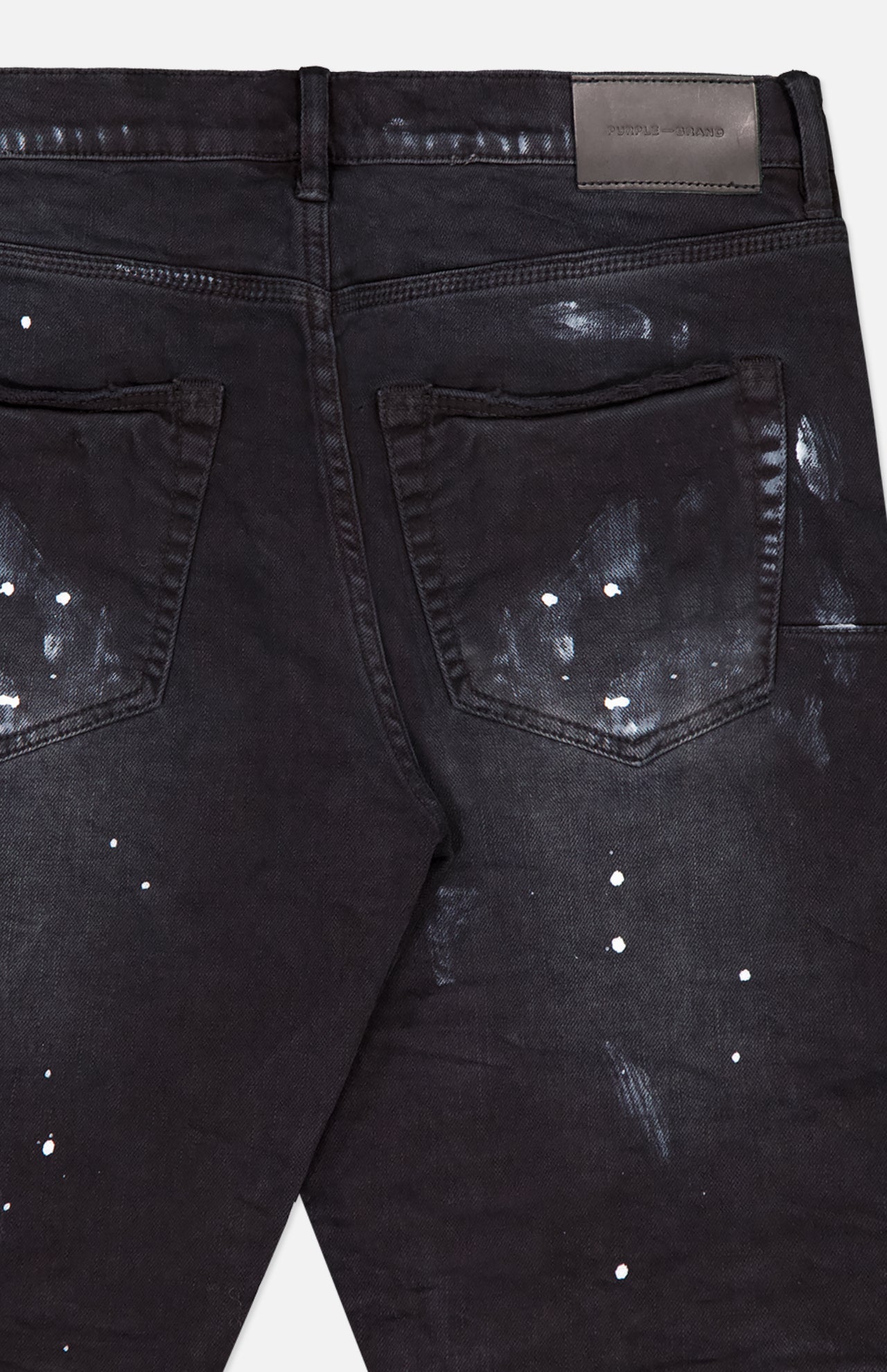 Black Resin Knee Slit Jean (7754066755699)