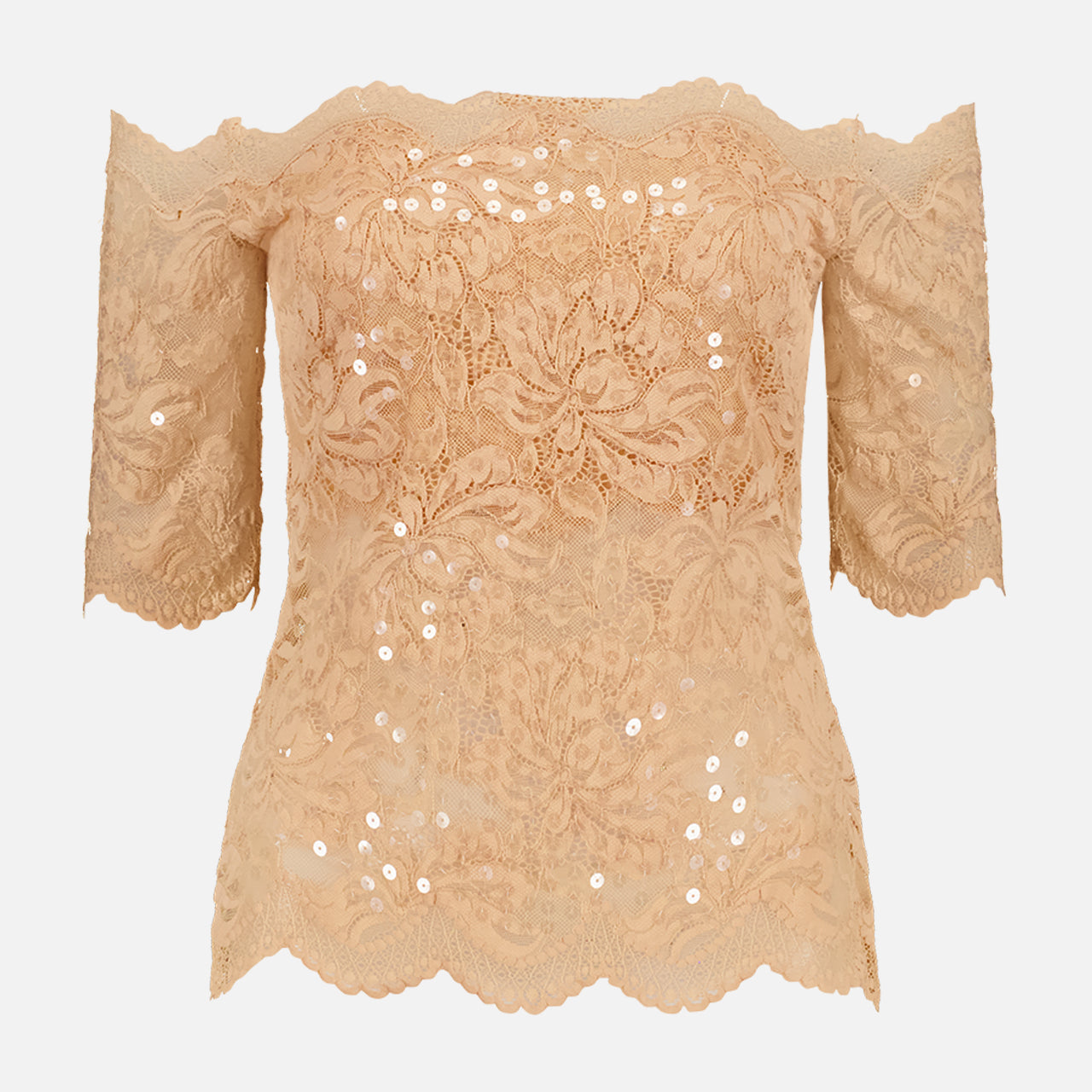 Lace Off Shoulder Top (7684602265715)