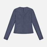 Twist Front Crystal Long Sleeve Top (14666885759339)
