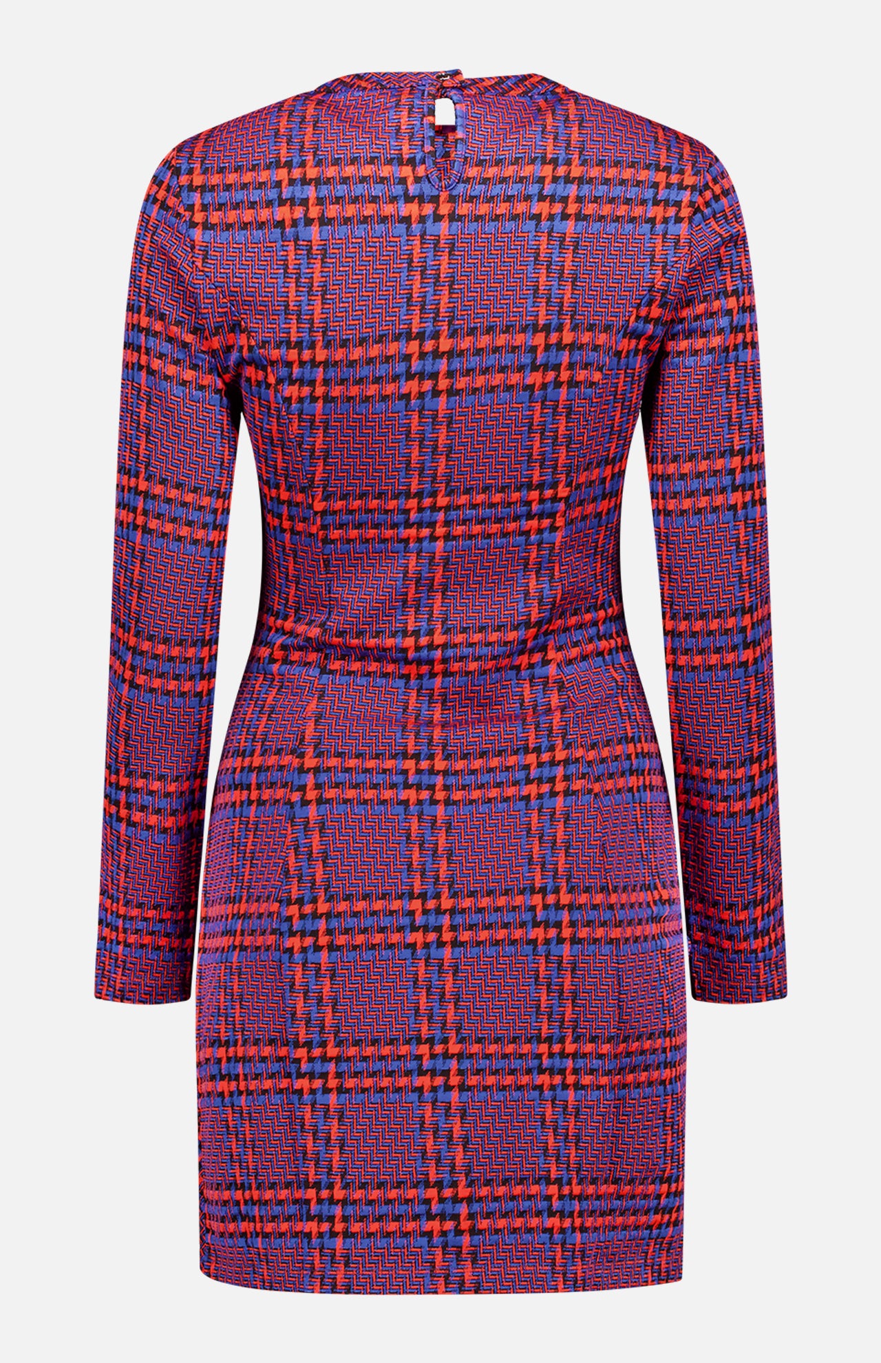 Plaid Long Sleeve Mini Dress (7684602462323)