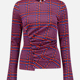 Plaid Long Sleeve Top (7684602495091)