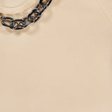 Short Sleeve Chain Neck Sweater (14666885857643)