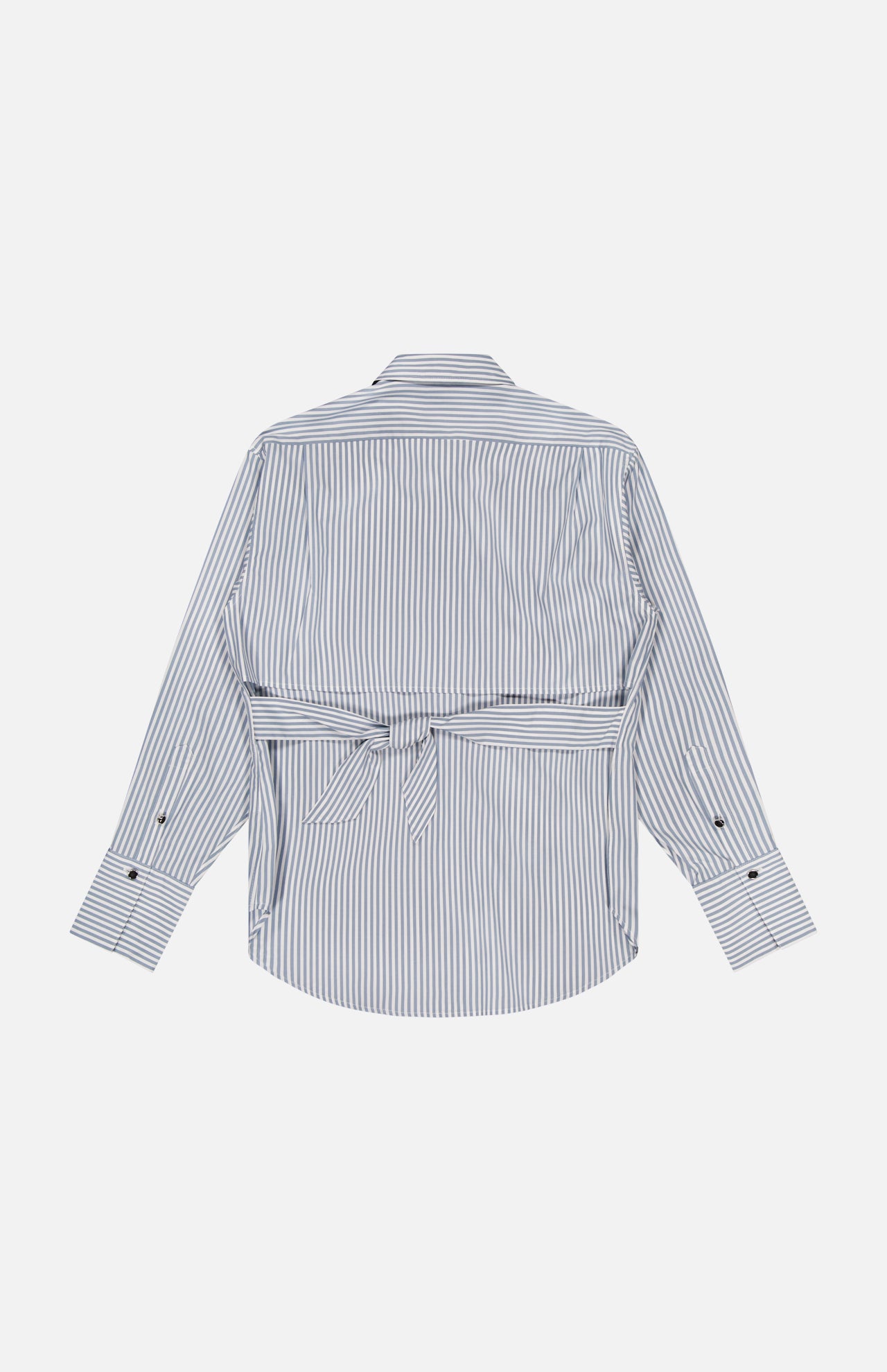 Eve Stripe Tie-back Poplin Shirt (7766607462515)