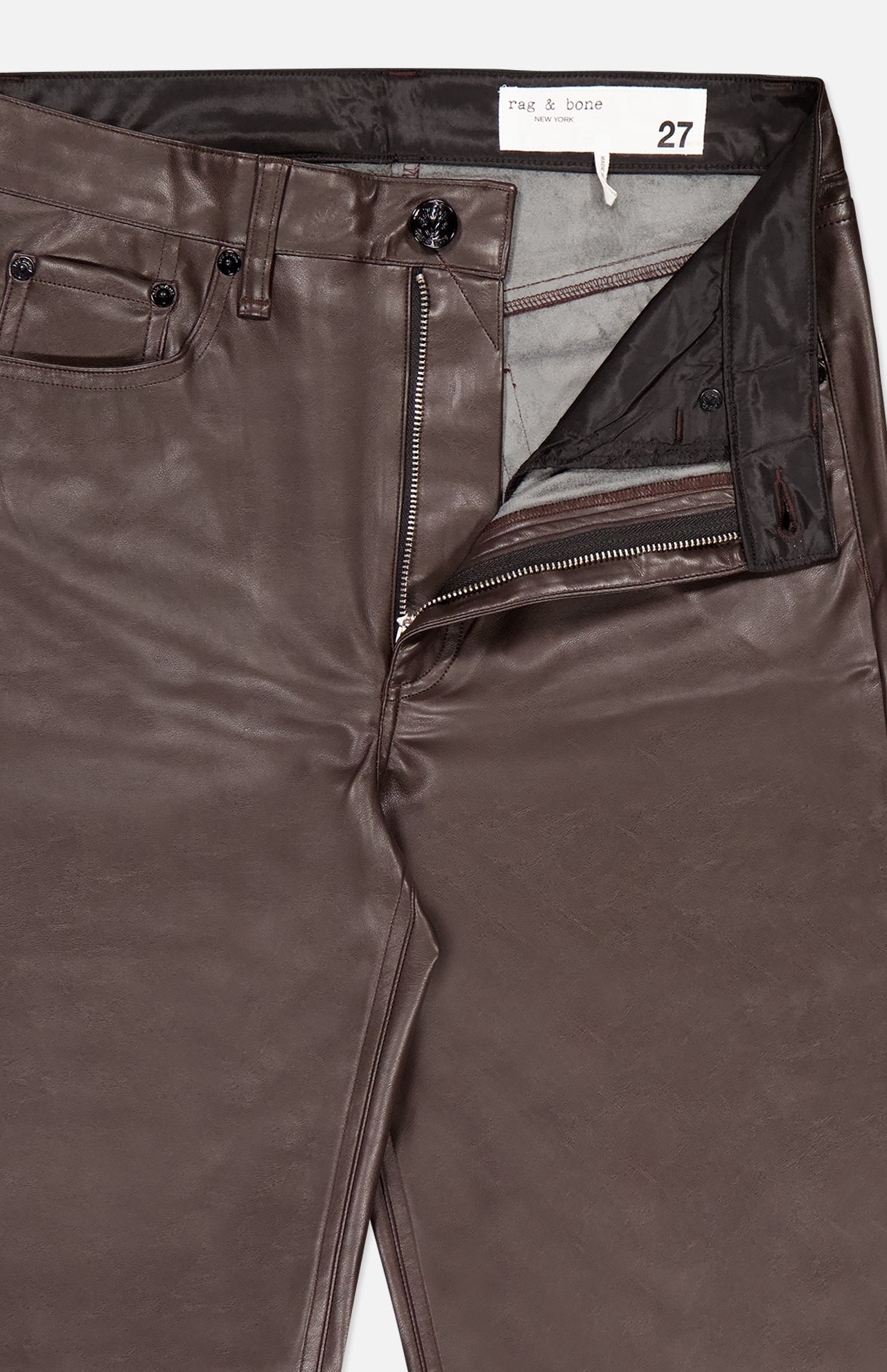 Harlow Full Length Faux Leather Pant (7669942911091)