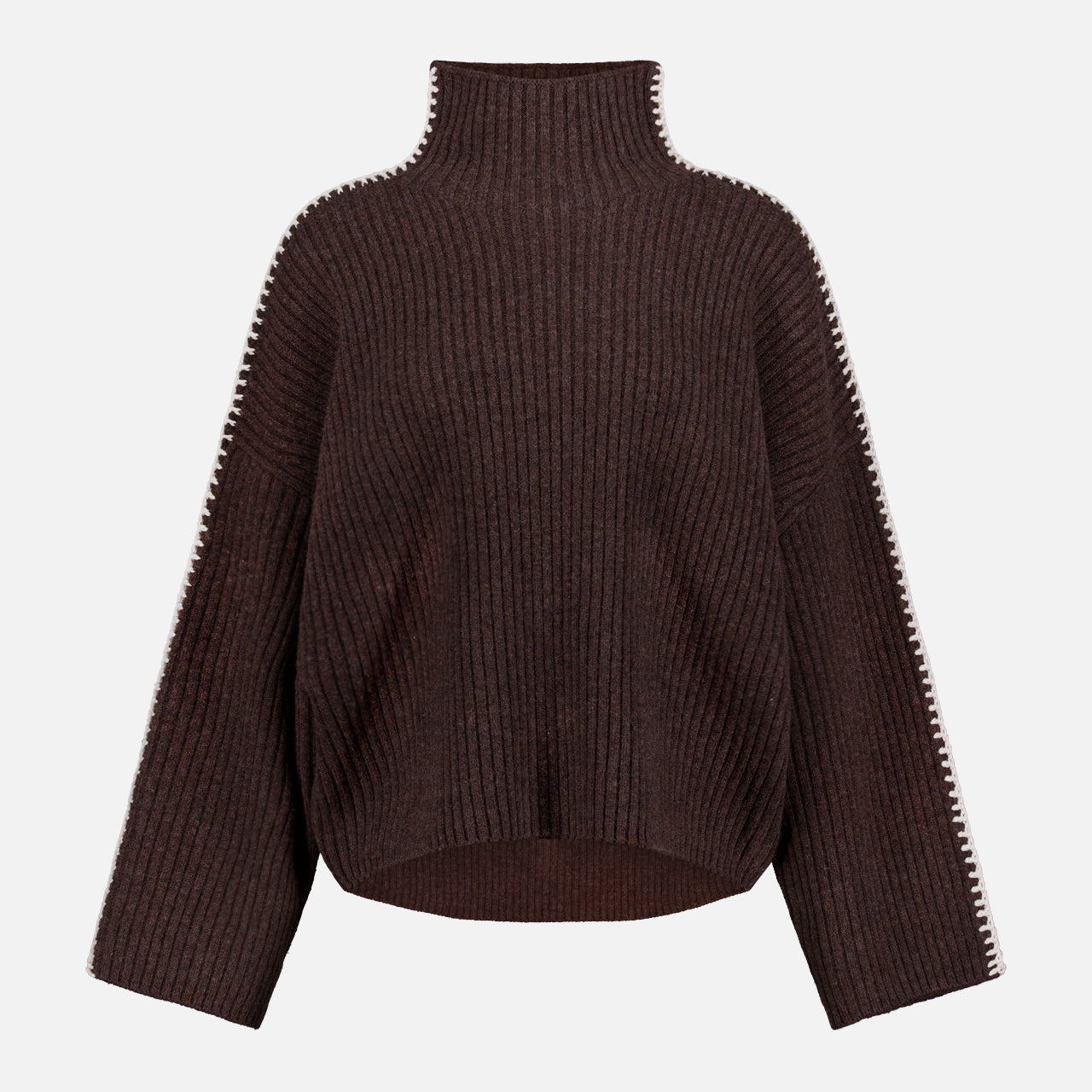 Ingrid Contrast Stitch Turtleneck Sweater (14717862117739)