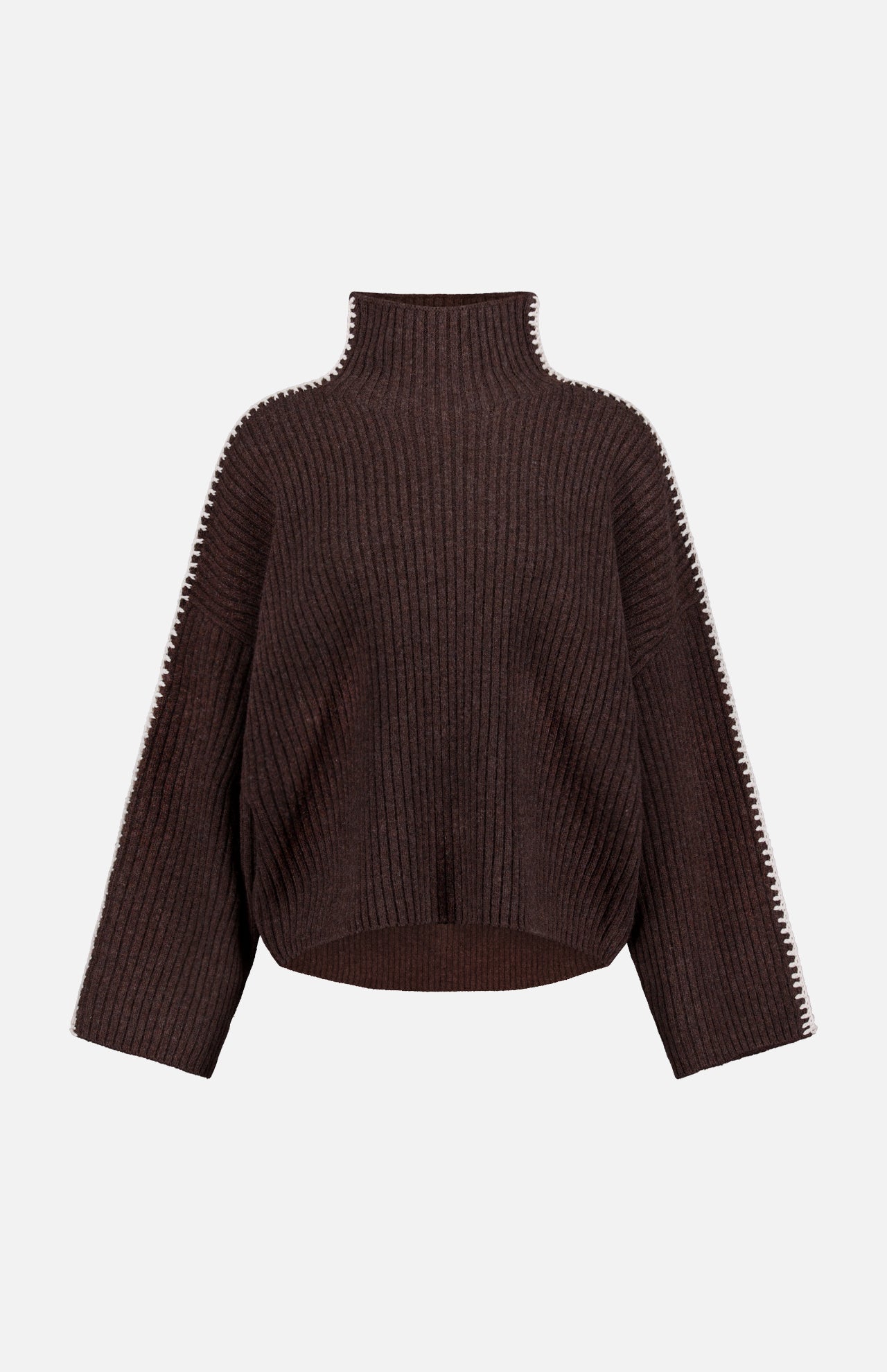 Ingrid Contrast Stitch Turtleneck Sweater (14717862117739)