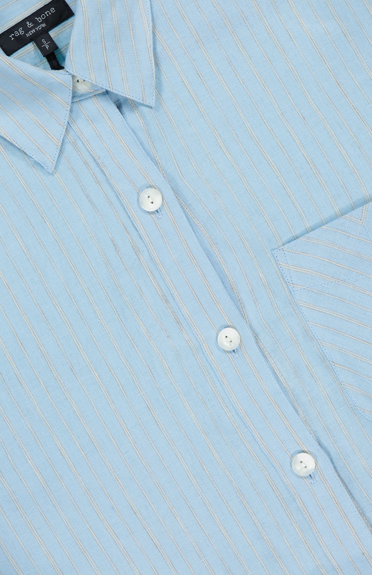 Maxine Stripe Linen Shirt (7421987324019)