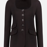 Roslyn Ponte Scoop Neck Blazer (14654373757291)