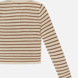 Viola Stripe Long Sleeve Polo Shirt (14633923772779)