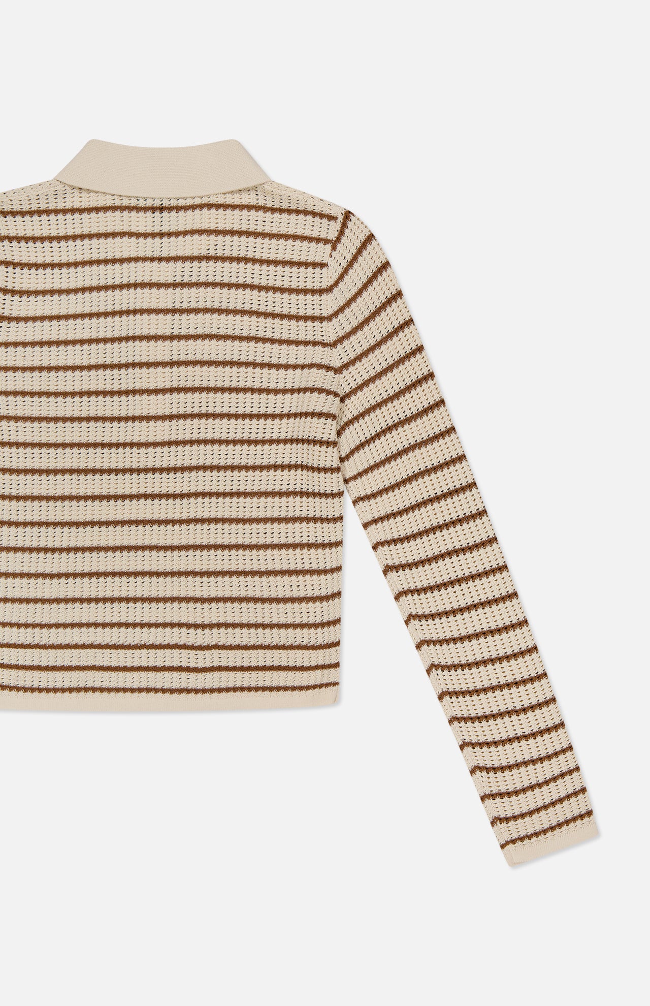 Viola Stripe Long Sleeve Polo Shirt (14633923772779)