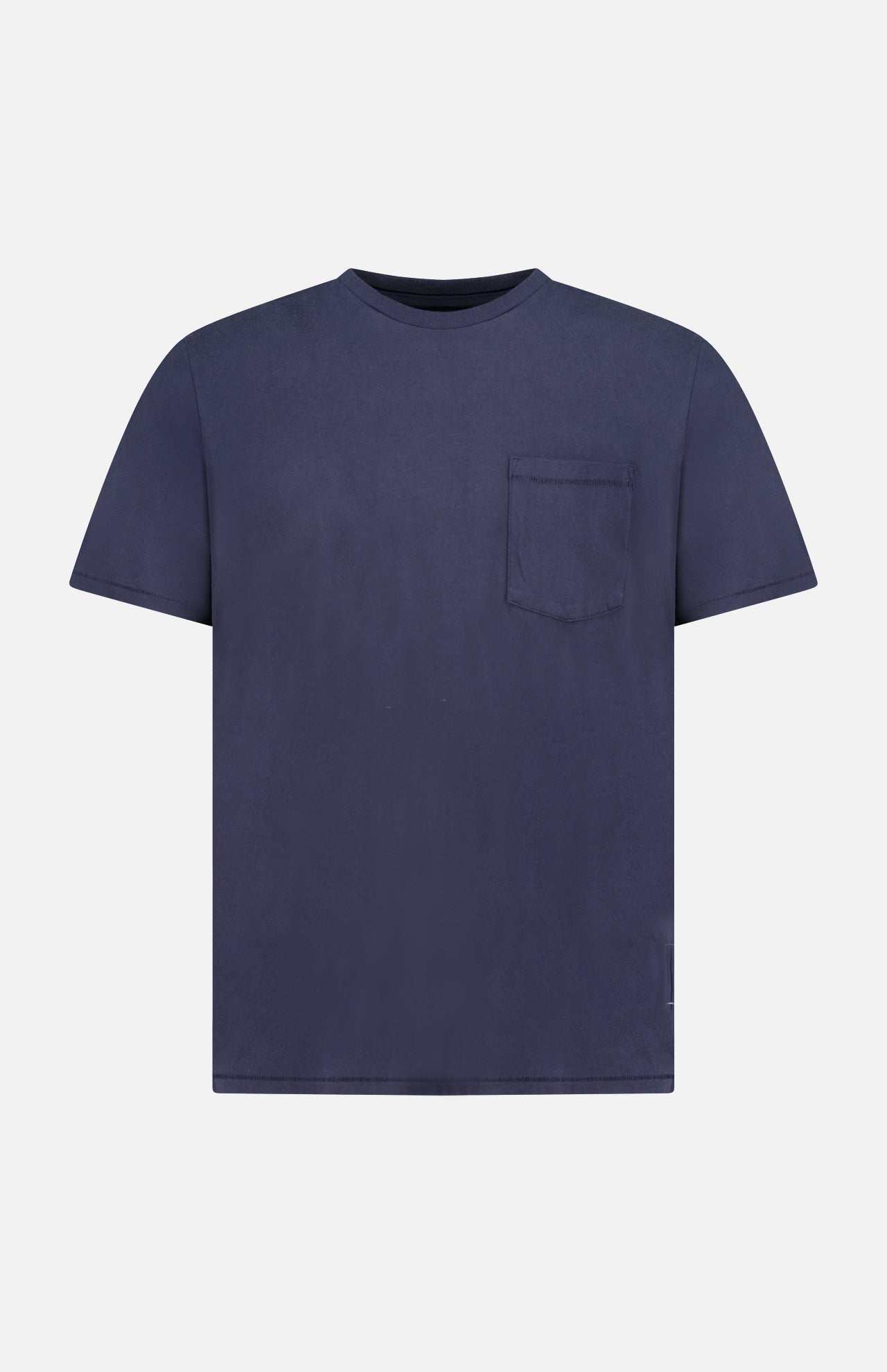The RAG & BONE Garment Dye Classic Pocket T-shirt is a navy, short-sleeve tee with a round neck and left chest pocket—an ideal men's casual staple for everyday comfort.