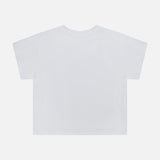 The RAG & BONE Floral Cutout Kelly Boxy T-shirt features delicate floral cut-out embroidery on the back and is shown laid flat against a white background—an ideal pick for effortless summer style.