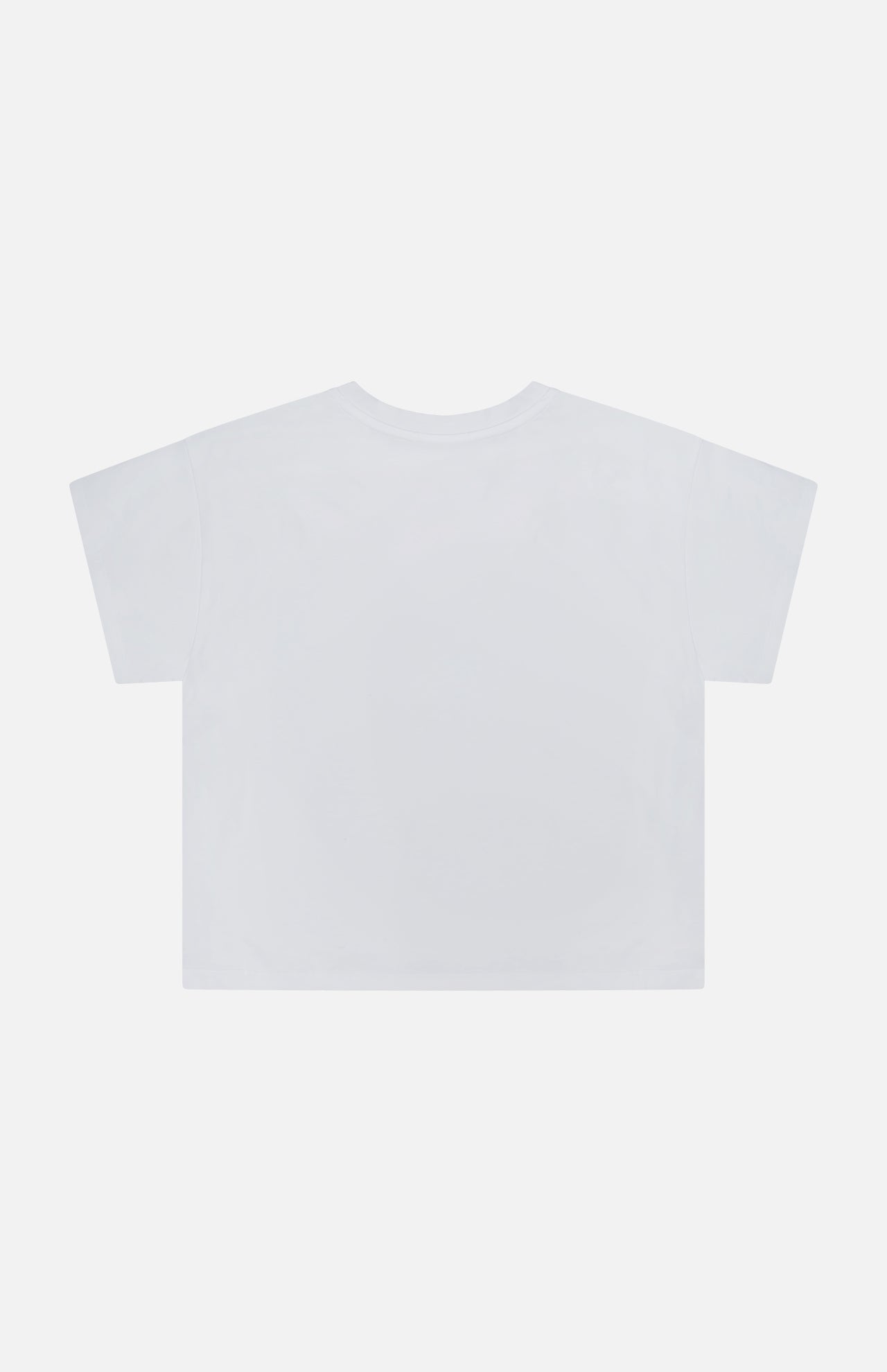 The RAG & BONE Floral Cutout Kelly Boxy T-shirt features delicate floral cut-out embroidery on the back and is shown laid flat against a white background—an ideal pick for effortless summer style.