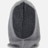 Rag & Bone Jada Brushed Cashmere Balaclava in light grey with a dark grey inner lining.