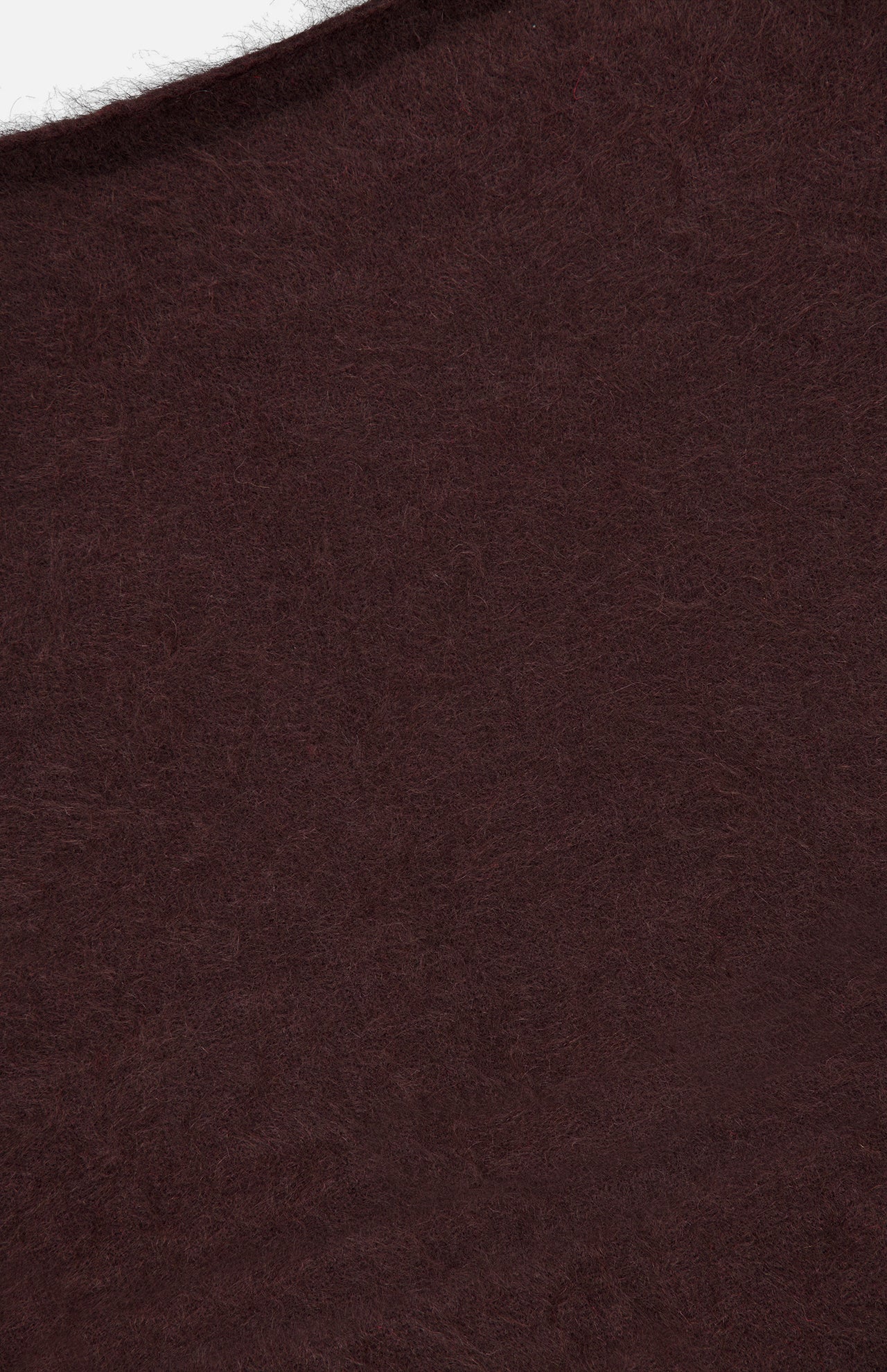 Close-up of a dark burgundy Rag & Bone Jada Brushed Cashmere Bandana Scarf, a versatile cold-weather accessory with a triangle design.