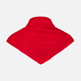 Bright red Jada Brushed Cashmere Bandana Scarf in a triangle shape.