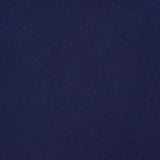 Close-up of the Mica Tie Tee Dress by RAG & BONE in navy blue, featuring a crew neckline. A hint of the white collar tag with black text is visible.