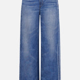The Miramar Terry Track Pull On Pant in Carst by RAG & BONE features a high waist, wide-leg silhouette, classic five-pocket style, and authentic look using the Miramar technique, shown against a plain white background.