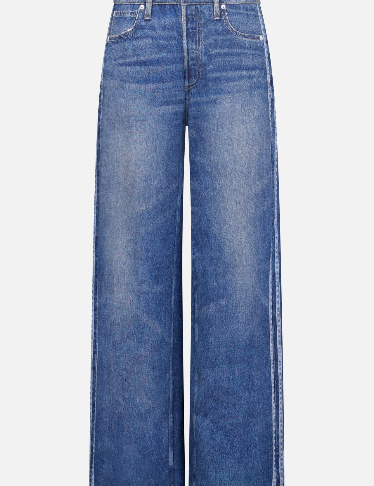 The Miramar Terry Track Pull On Pant in Carst by RAG & BONE features a high waist, wide-leg silhouette, classic five-pocket style, and authentic look using the Miramar technique, shown against a plain white background.